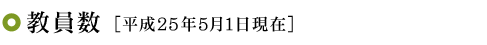 教員数 [平成23年5月1日現在]