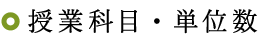 授業科目・単位数
