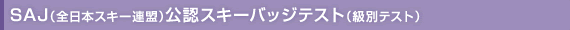 SAJ（全日本スキー連盟）公認スキーバッジテスト（級別テスト）