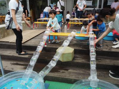 第３回目 幼稚部へようこその会 幼稚部で遊ぼう 水遊び が行われました 幼稚部だより 鎌倉女子大学 幼稚部